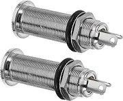 HEATSHAKING 2pcs Guitar Barrel Jack Output Socket Electric Guitar Bass Plug for Effortless Connection and Sound Easy to Use with Tight Locking Mechanism