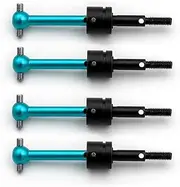 BHCASE 4Pack Metal Universal CVD Drive Shaft Dogbone Joint Replacement for TT01 TT02 1/10 Remote Control Car （Blue）