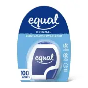 Equal Sweetener Zero Calorie Original Taste Sugar & Calories Free 100 Ct 2 Pack