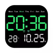 Large Digital Wall Clock with Remote Control Temperature and Day Countdown