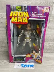 IRON MAN 10"IN "TONY STARK" TECHNO SUIT 1995 TOY BIZ DAMAGED BOX