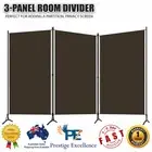 3 Panel Room Divider Freestanding Privacy Screen Partition Décor Brown 260x180cm