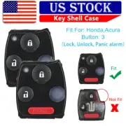 2 For 2011 2012 2013 2014 - 2017 Honda Odyssey Remote Key Fob Shell Case