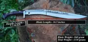 Hand Forged Khukuri Knife Carbon Steel Blade Medieval Full Tang Jungle Knife