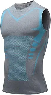 [inhzoy] Mens Moisture-Wicking Stretchy Tank Top Sleeveless Gym Vest for Running Workout Fitness Training