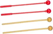 NULYLU 2 Pairs Drum Mallets Durable Knocking Sticks for Xylophone Chime for Percussion Enthusiasts Producing Crisp Sounds Musical Accessory