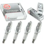 4pcs 74-90 Berkeley NGK V-Power Spark Plugs 302 CID Ford 14mm Hds. Kit Set ie