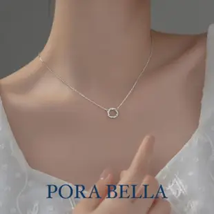 【Porabella】925純銀鋯石項鍊 莫比烏斯環項鍊Necklace