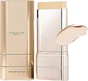 Vivien Beauty Foundation Stick, 2 in 1 Vivienbeauty Foundation Make up with Built-In Brush, Longwear Natural Finish for All Skin Types (1#-Ivory white)