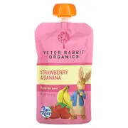 Pumpkin Tree Organics, Peter Rabbit Organics, Organic Fruit Puree, Strawberry & Banana, 4 oz (113 g)