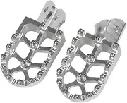 Motorcycle Footpegs for CRF150F CRF230F 2003-2020 Motorcycle Footrests Footpegs Foot Rests Pegs Pedals Motorcycle Rear Footpegs(Silver)