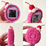 手工製 哈密瓜汽水 毛線保護套 TAMAGOTCHI PIX SMART V4 4.5黑白機 電子雞 塔麻可吉 保護套