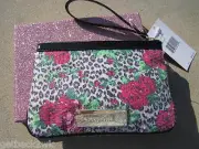 NEW BETSEYVILLE Sm WRISTLET HANDBAG BAG BETSEY JOHNSON Cheetah Blossom Sequins