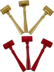 CIYODO 6pcs Wooden Judge Hammer Mallet Pounding Tool for Role Gavel for Birthdays Christmas Halloween Year Easy to Use and Portable