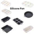 Silicone Mini Muffin Pan Loaf Pan Donut Moulds Round Cup cake Bread Baking Tray