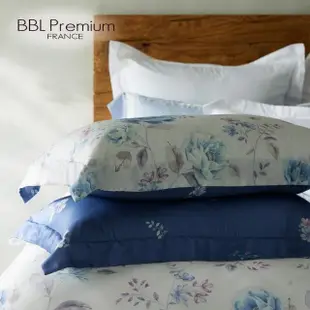 【BBL Premium】100%天絲印花兩用被床包組-心動藍玫瑰(特大)