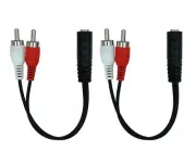 RCA Male to 3.5mm 1/8" Female Headphone Adapter Stereo Audio Cable Compatible...