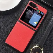 Leather Shockproof Protective Phone Case Red For Samsung Galaxy Z Flip6