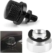 Black Aluminium Seat Bolt Screw Nut Mount Kit Compatible for Harley Davidson Touring Sportster Softail Dyna 1996-2024, Stainless Steel Seat Bolt Rear Mount Screw Black for Harley Touring Screws