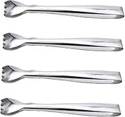 Stainless Steel Hot Towel Clip Sugar Cube Tong Set Anti-Slip Mini Food Tongs for Tea Parties Breakfast