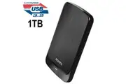 Adata AHV320-1TU31-CBK HV320 1TB Slim External Hard Drive HDD Shock Protection USB 3.2 Gen1 Black