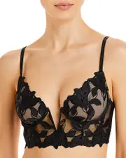 Fleur du Mal Lily Embroidery Longline Demi Bra