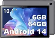 BYYBUO Android 13 Tablet, 10.1 inch, 64GB ROM, Quad-Core, 5000mAh Battery