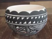 Native American Fine Line Hand Painted Pottery by Concho