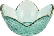 BUGUUYO Vintage Jewelry Holder Small Glass Dish Ring Bowl for Women Floral Decor Trinket Tray for Home