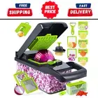 Vegetable Chopper, Onion Chopper, Carrot and Garlic Chopper With Container Grey