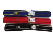 Vtg 6 Pc STARTER Adult Sports HeadBand Retro style Sweatbands black Blue Red