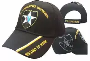 U.S. Army 2nd Second Infantry Division Black "Second to None" Shadow Cap Hat