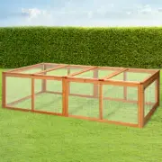 Pet Rabbit Hutch Chicken Coop Guinea Pig House Cage With Galvanized Wire Mesh