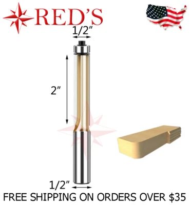 Tideway Carbide PRO LC02043288 1/2"X2 Extra Long Flush Trim router bit 1/2 shank