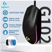 Logitech G102 Light Sync Gaming Wired Mouse with Customizable RGB Lighting Black