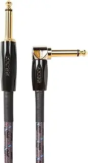 Roland BOSS Instrument Cable - 10ft - Right-Angle/Straight (BIC10A), Woven