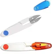 2 Pcs Sewing Thread Cutters - Multipurpose Snippers with Safety Cap, Perfect for Clipping Threads, Yarn, Portable Snip Scissors for Small Plants, DIY and Arts & Crafts