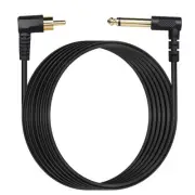 RIIEYOCA 90 Degree Right Angle RCA to 1/4 Inch Audio Cable, Gold Plated 2M