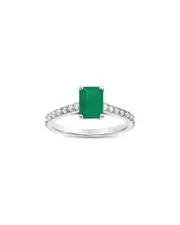 Diana M. Fine Jewelry 14K 1.26 ct. tw. Diamond & Emerald Ring