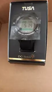 TUSA dive computer. DC solar. black blue tooth capable.