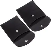 FRCOLOR 2pcs Jewelry Storage Bag Durable Snap Packaging Pouch for Rings Bracelets Necklaces Present Bag for Weddings Parties Carbon Grey