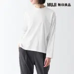 【MUJI 無印良品】女棉混天竺圓領長袖T恤(共7色)