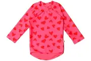 Nestling: Swim Rash Vest - Pink Hearts (6-12 months)