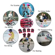 Kids Skateboard Roller Skating Protective Gear Set Helmet Elbow Knee Wrist Pads