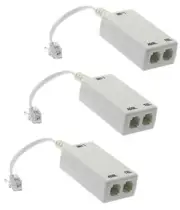 3x ADSL ADSL2+DSL Modem Splitter Telephone Phone Fax In Line Filter Network RJ11