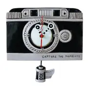 Allen Designs P1226 Vintage Camera Pendulum Wall Clock 9.5'