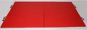 Exercise Mat - Red - Gymnastics Martial Arts MMA Yoga Pilates Karate Judo Wrestling - Foldable Durable Mat, Fire Retardant, Tear Resistant Vinyl