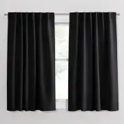 PONY DANCE Blackout Window Curtains - Insulating Against Drafts Drapes Noise