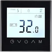 [MincoHome] Programmable WiFi Thermostat Touch Screen Tuya Smart Temperature Controller for Electric/Water/Gas Boiler Warm Underfloor Heating Controller (Black Electric Heater)