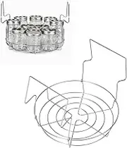 ElgnAura Steamer Canning Rack for Jars, Stainless Steel Canning Rack with Silicone Handle for Home Canning Supplies Kit